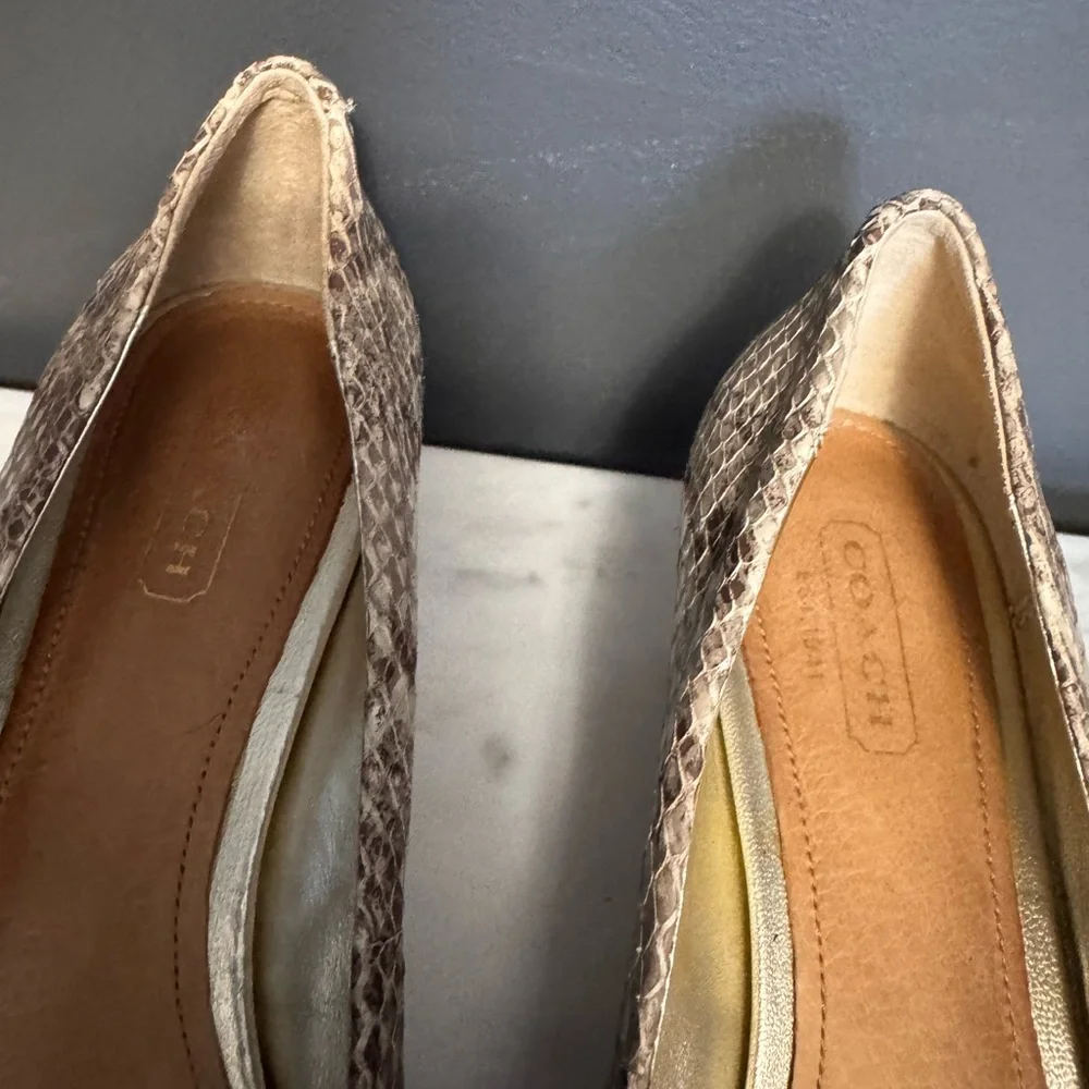 Coach snake print kitten heels - Picture 3 of 7
